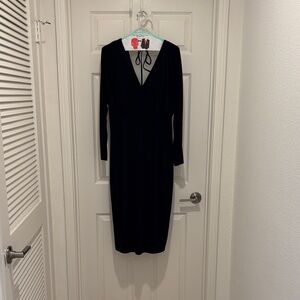 Maggy London Classic Navy Blue Long Sleeve Dress